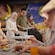 Guests enjoying kebabs at Cosmic Kebabs on the Disney Adventure cruise ship